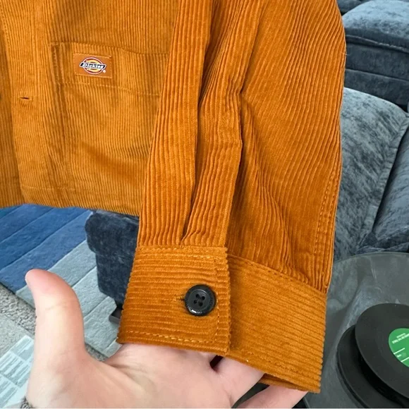 Dickie's Higginson Jacket in Burnt Orange Rust Chorduroy - Picture 11 of 15